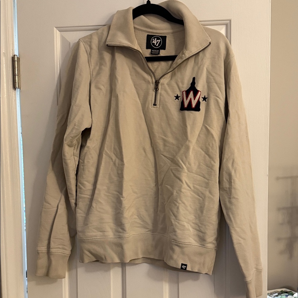 47 Brand Men's Beige Zip-Up Sweater